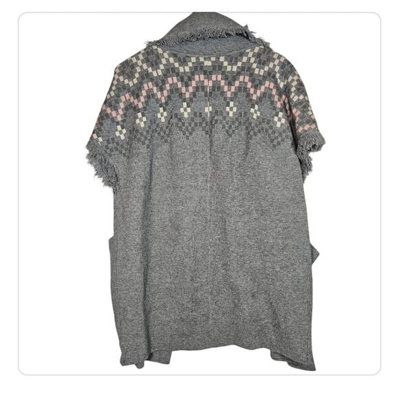 NWT THML Grey Oversized Open-front Long Cardigan Sweater - Picture 2 of 10